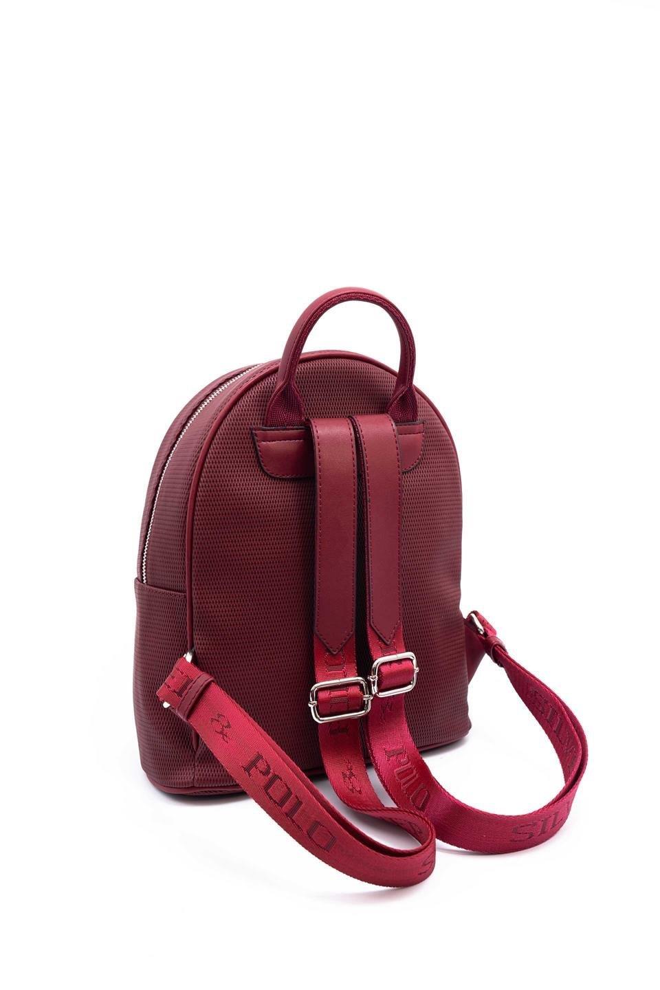Silver Polo Bordo - Bordo Petek Kadın Sırt Çantası SP1062