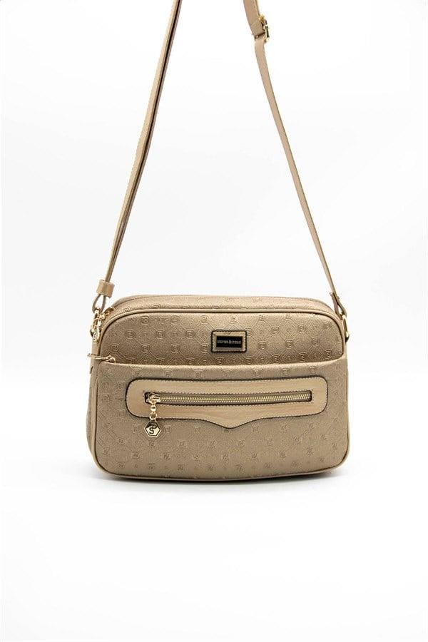 Silver Polo SP491 Kadın Çapraz Çanta Logolu Bronz-S.Nut