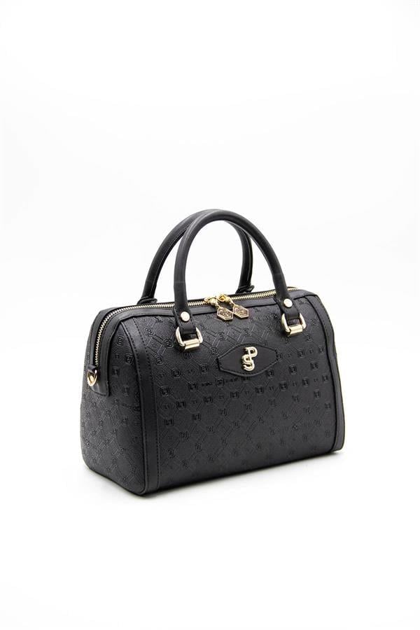 Silver & Polo SP1091 Kadın El Çantası Logolu Siyah