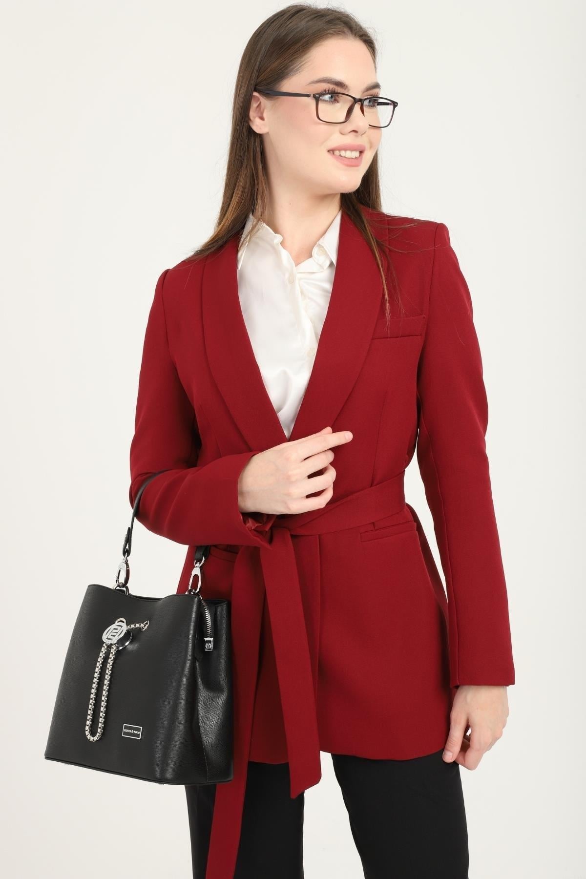Silver Polo Siyah - Siyah Düz Kadın Çapraz Çanta SP967