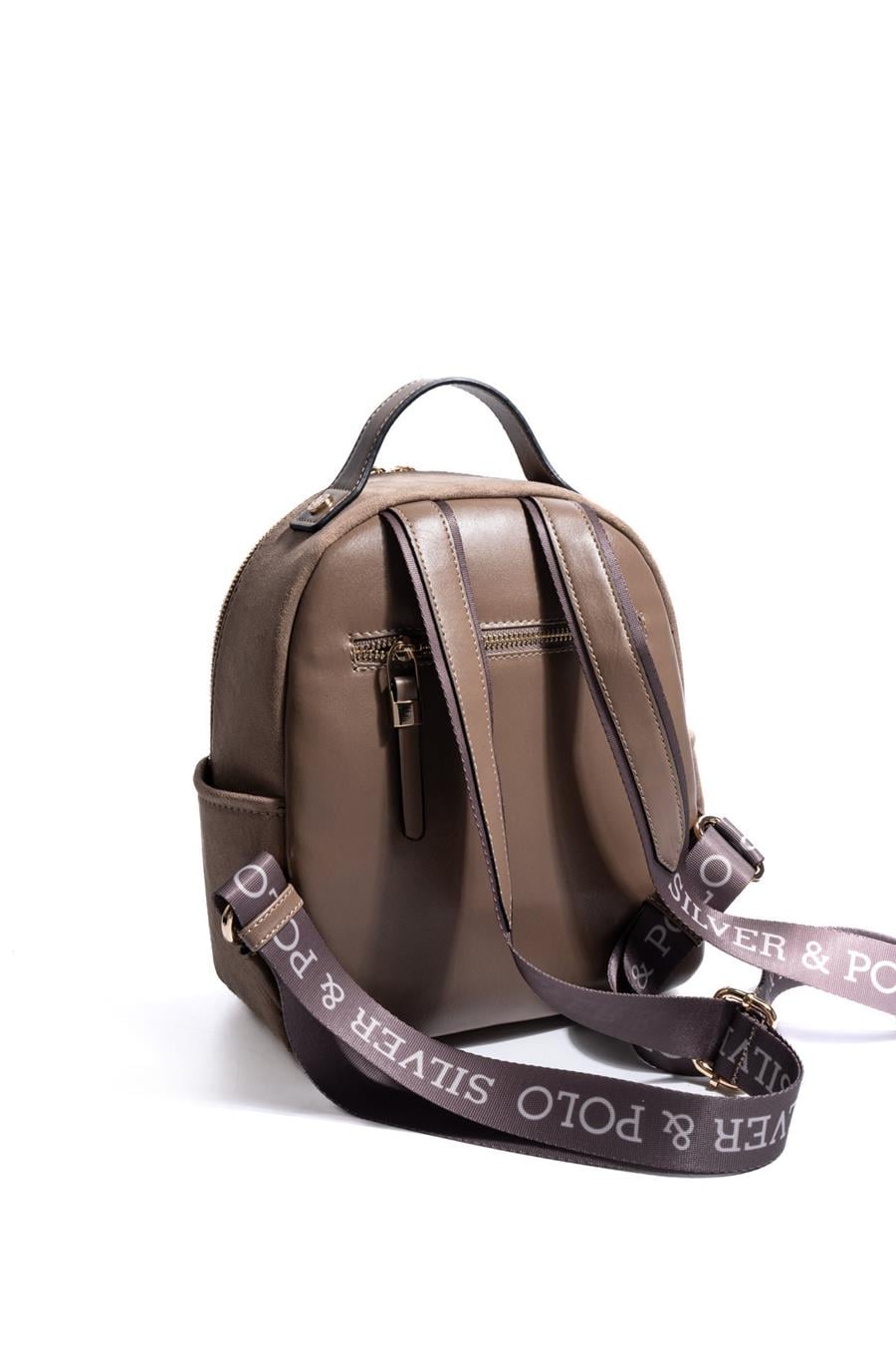 Silver & Polo SP1130 Kadın Sırt Çantası Süet Vizon