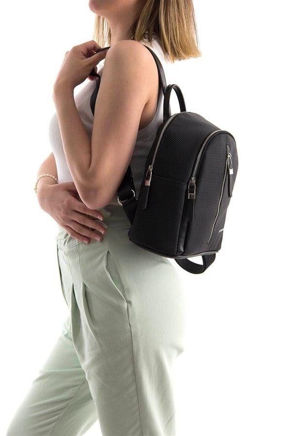 Silver & Polo SP901 Kadın Sırt Çantası Petek Siyah