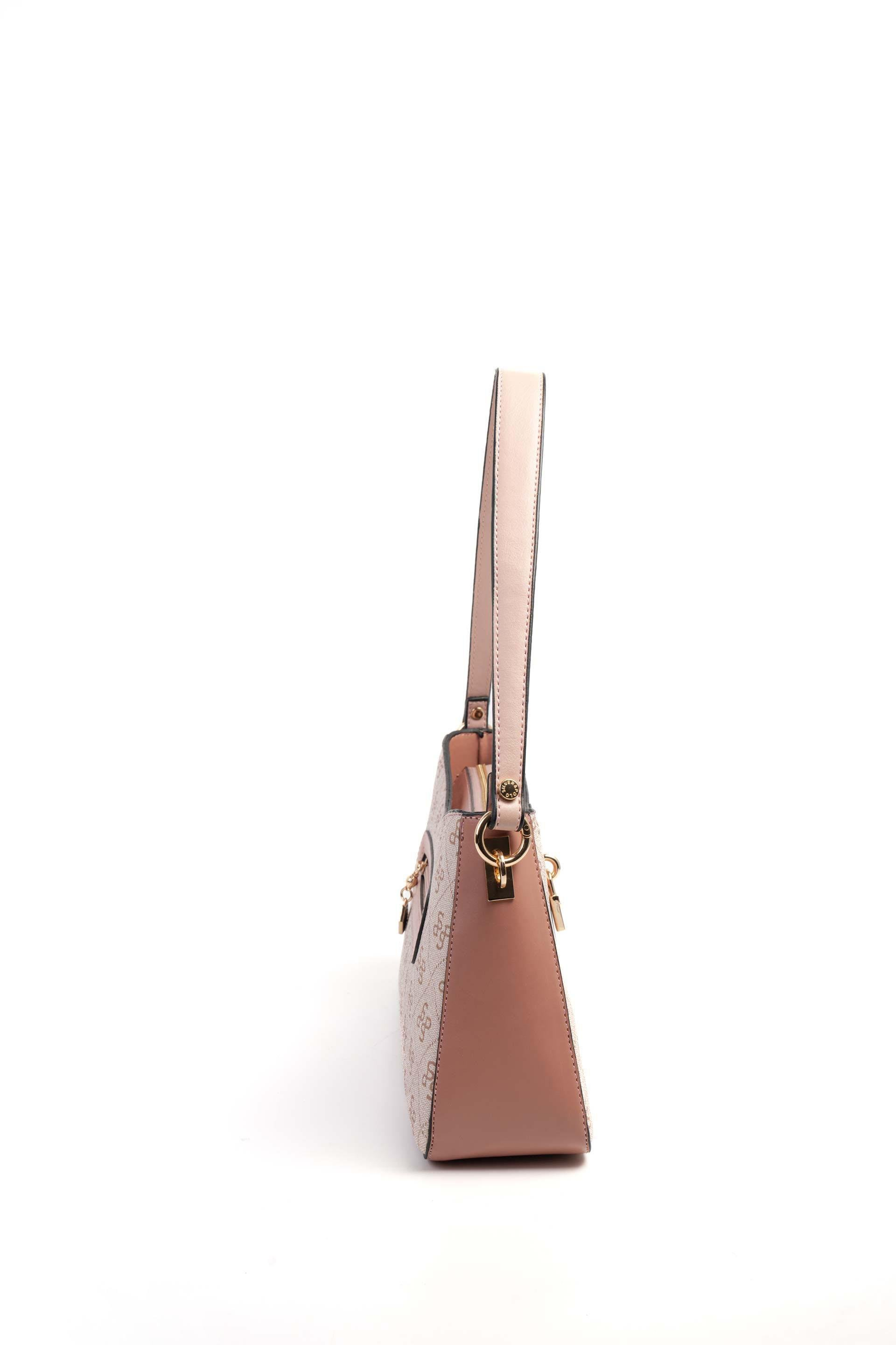 Silver Polo Pembe - Somon - Pembe Monogram Kadın Omuz Çantası SP1102