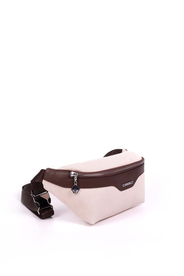 Silver Polo SP1192 Kadın Bel Çantası Petek Bej-Kahve