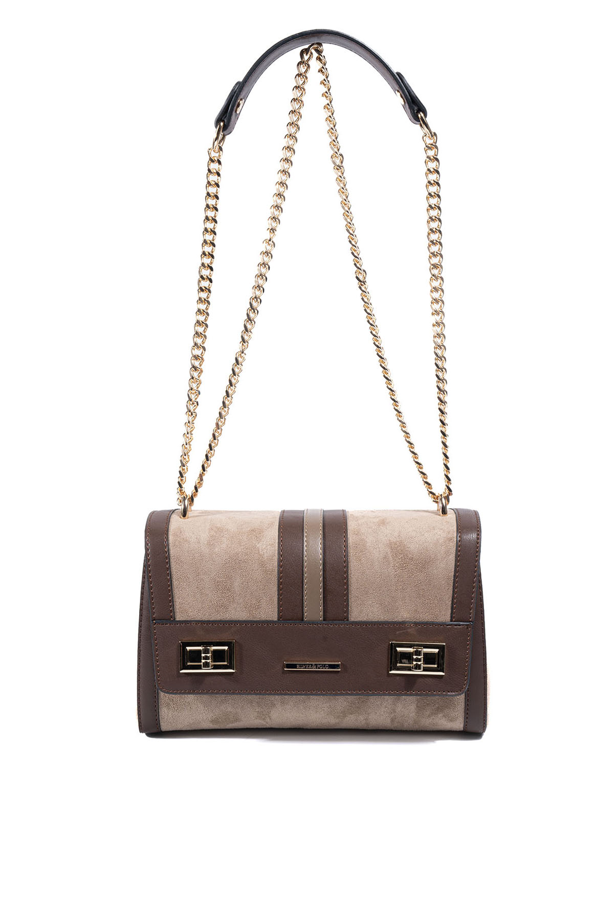 Silver & Polo SP1139 Kadın Çapraz Çanta Süet Vizon-Kahve