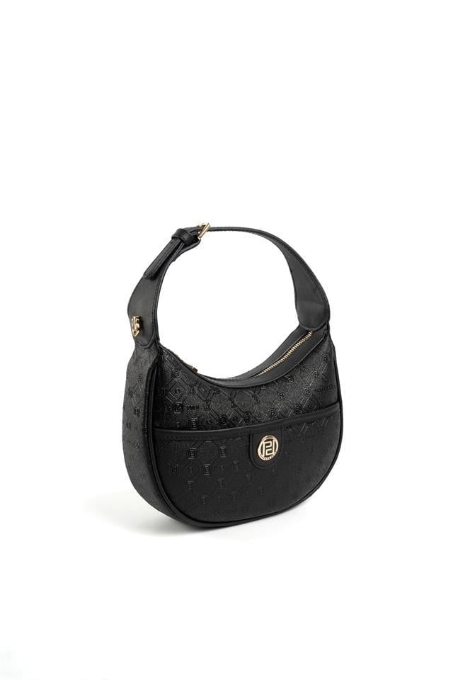 Silver & Polo SP1194 Kadın Omuz Çantası Logolu Siyah