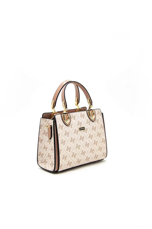 Silver & Polo SP1133 Kadın El Çantası Monogram Pembe-Somon