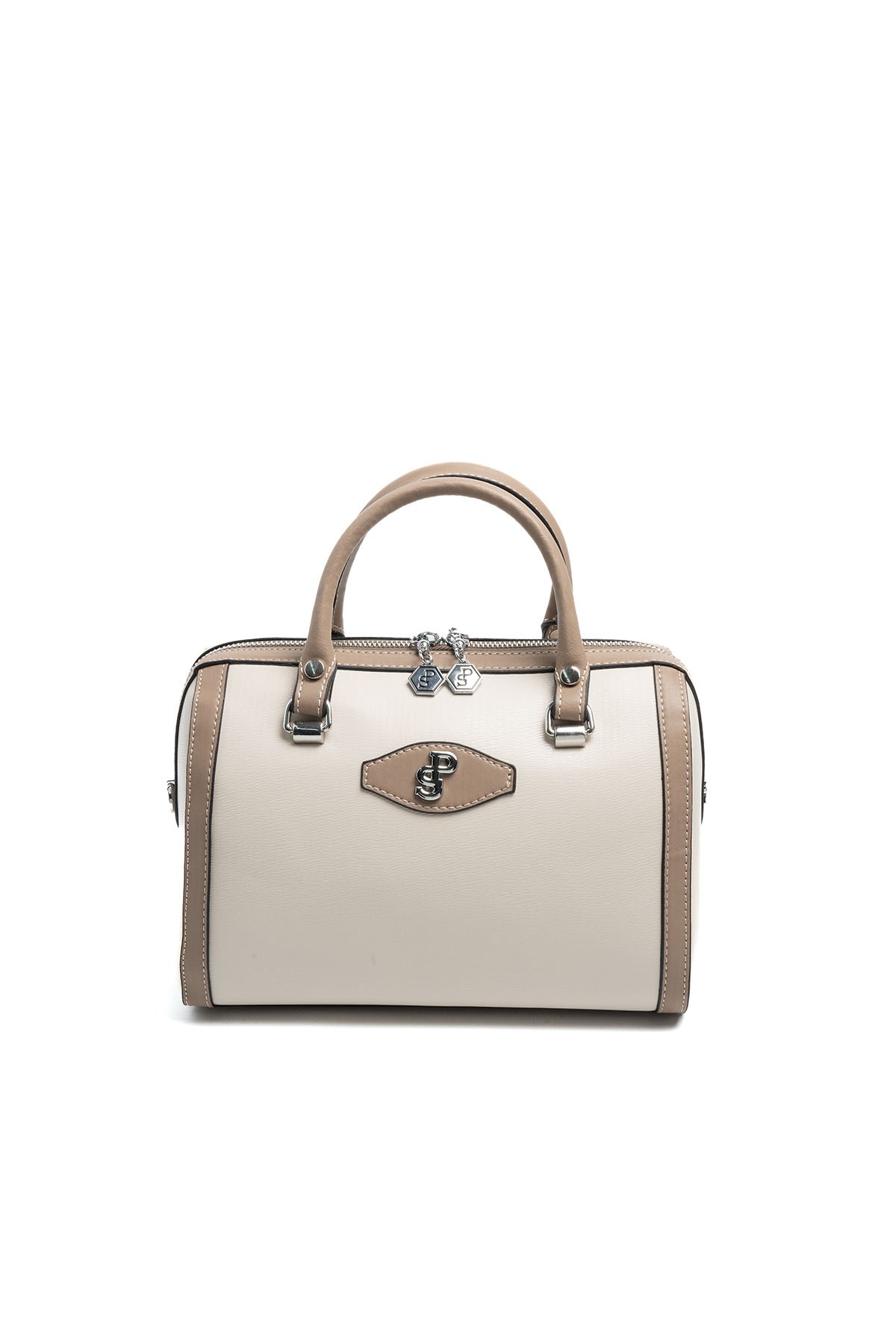 Silver Polo Bej - Latte Düz Kadın El Çantası SP1091