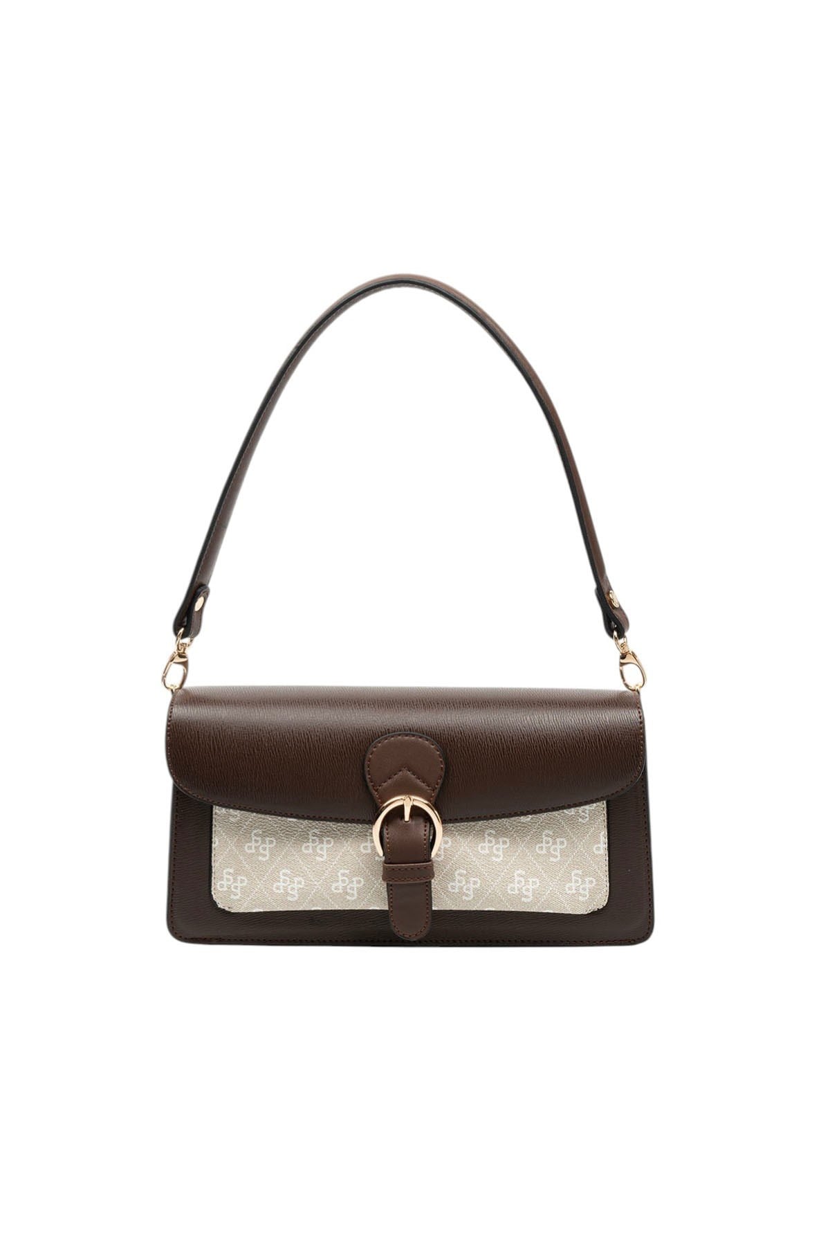 Silver & Polo SP1279 Kadın Çapraz Çanta Düz Kahve-M178 Taş-Kahve