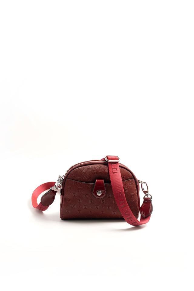 Silver & Polo SP1144 Kadın Çapraz Çanta Fashion Bordo-Rugan Bordo