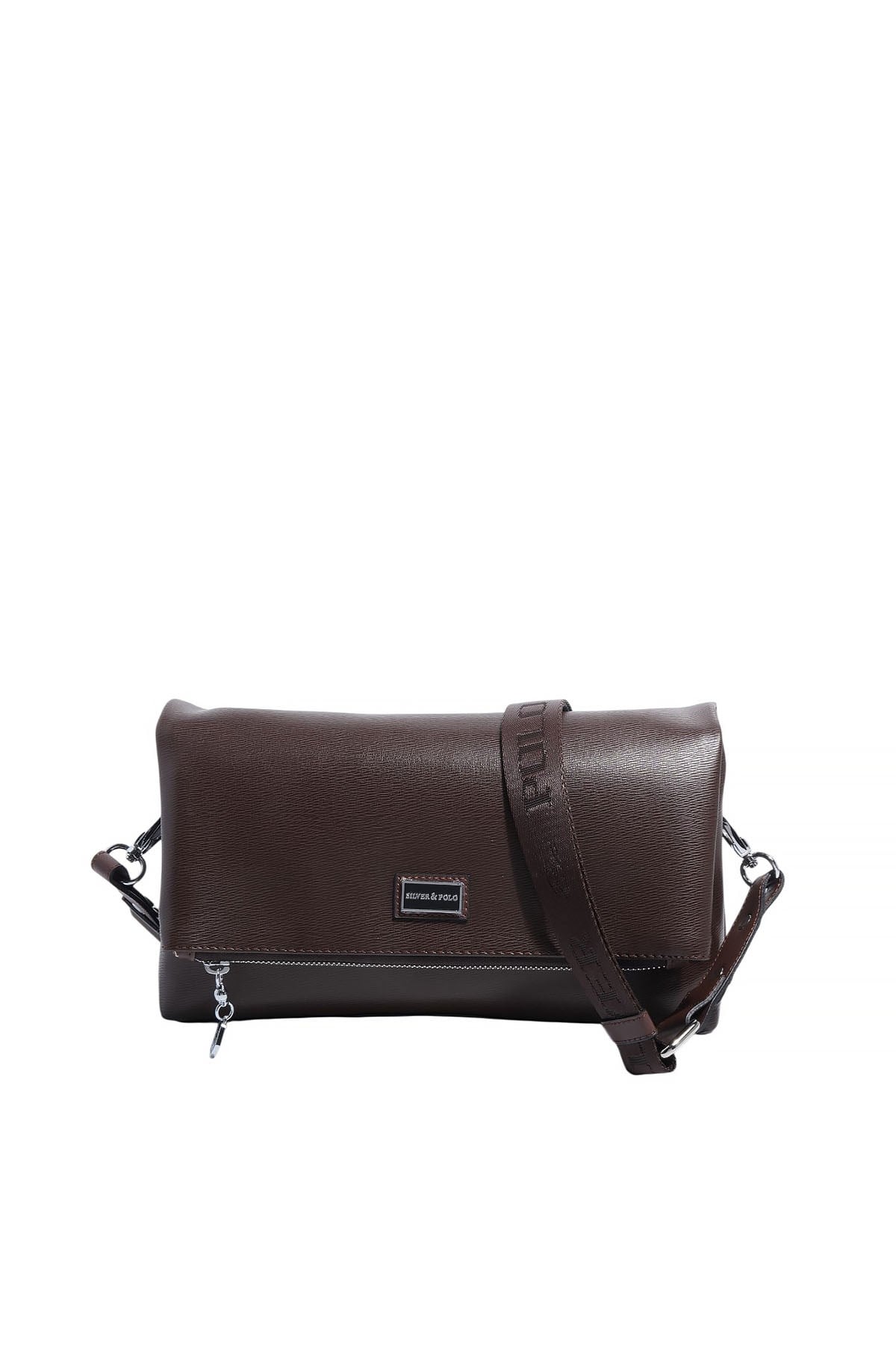 Silver & Polo SP1278 Kadın Çapraz Çanta Düz Kahve-Kahve
