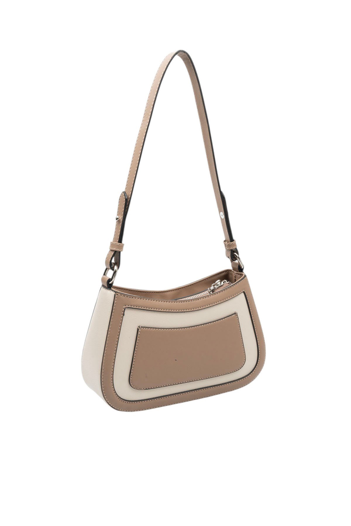 Silver Polo Bej - Latte Düz Kadın Çapraz Çanta SP1132