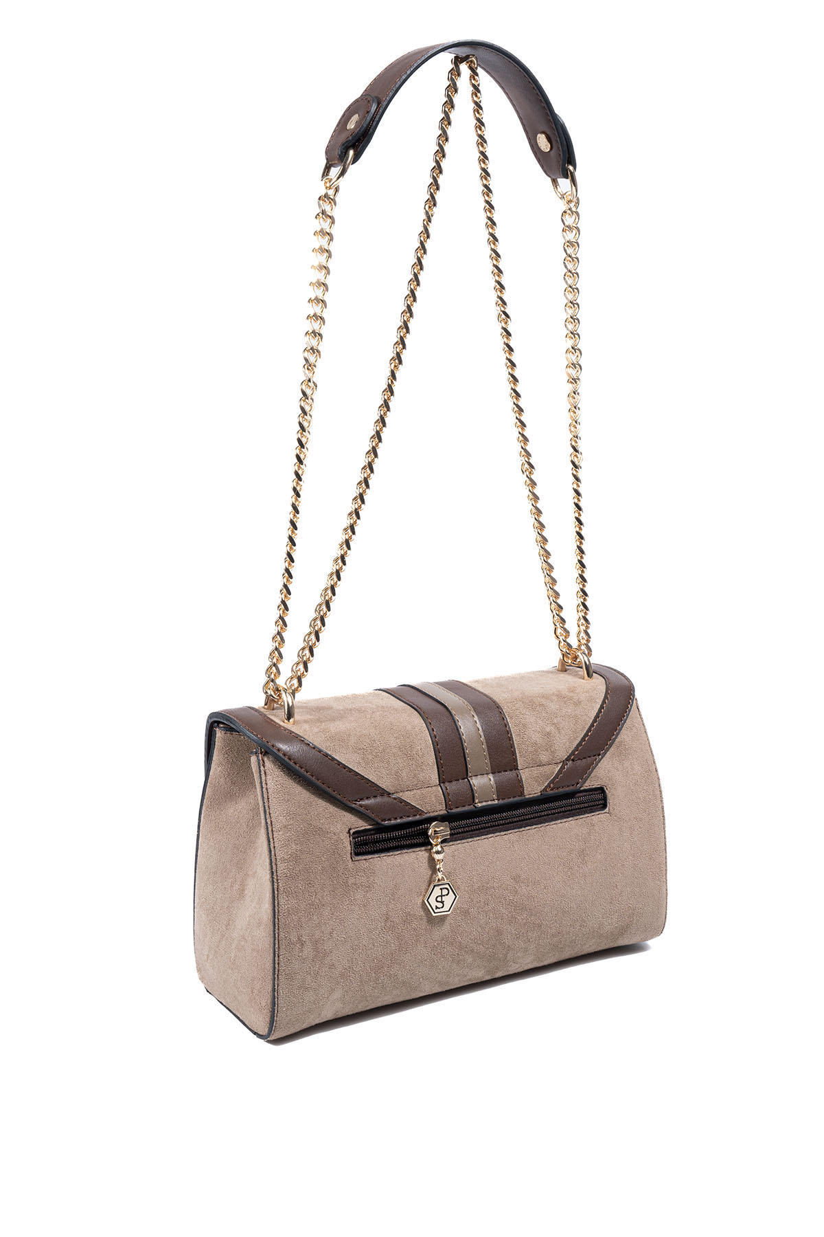 Silver & Polo SP1139 Kadın Çapraz Çanta Süet Vizon-Kahve