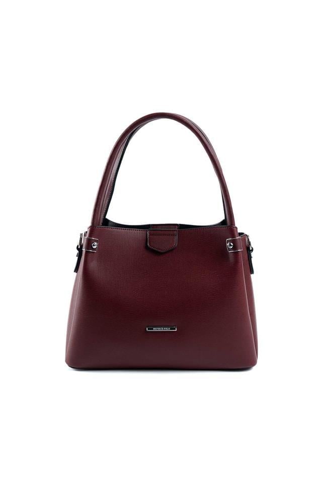 Silver & Polo SP1254 Kadın El Çantası Düz Bordo