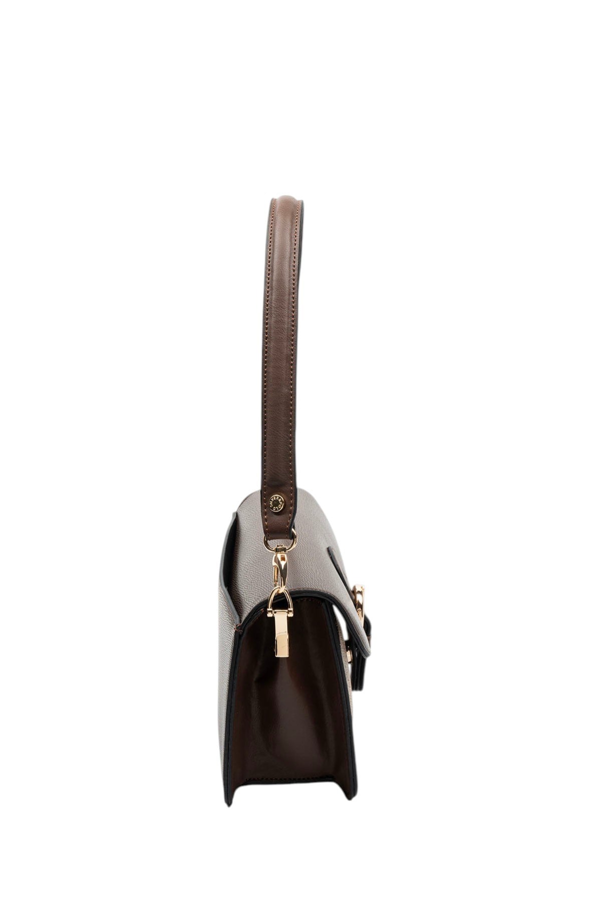 Silver Polo Kahve - M178 Koyu Bej - Kahve Düz Kadın Omuz Çantası SP1279