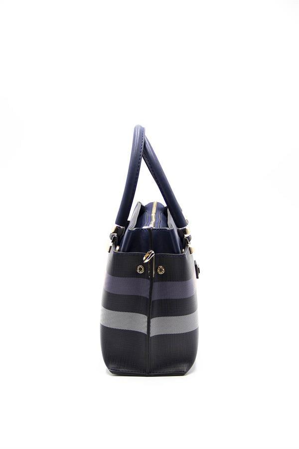 Silver & Polo SP826 Kadın El Çantası Ekose Lacivert