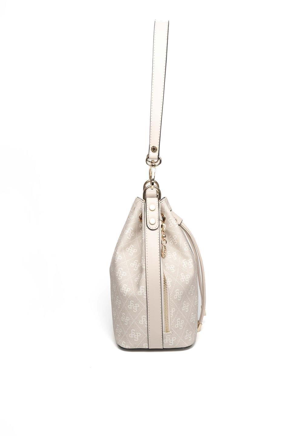 Silver Polo SP1137 Kadın Omuz Çantası Monogram Taş-Kemik