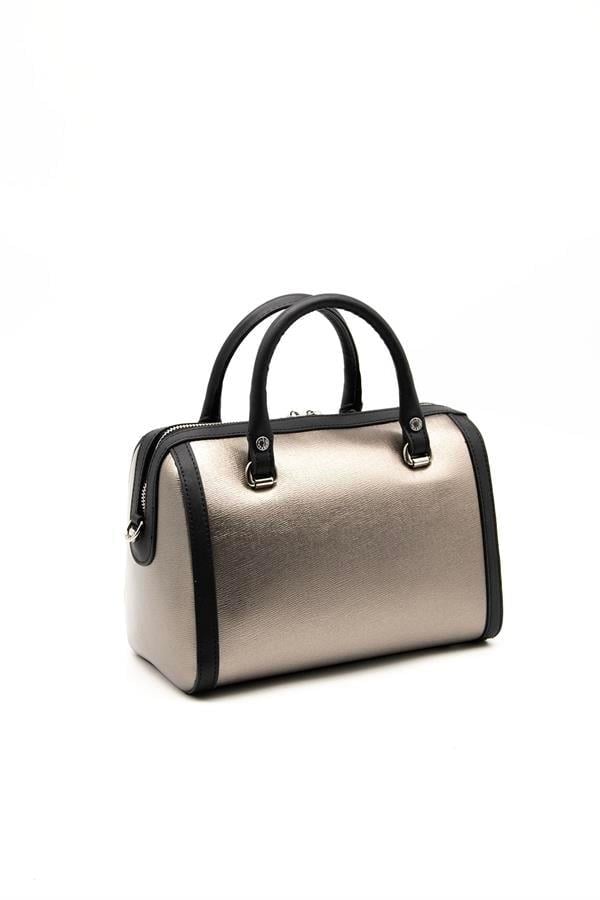 Silver & Polo SP1091 Kadın El Çantası Düz Platin-Siyah