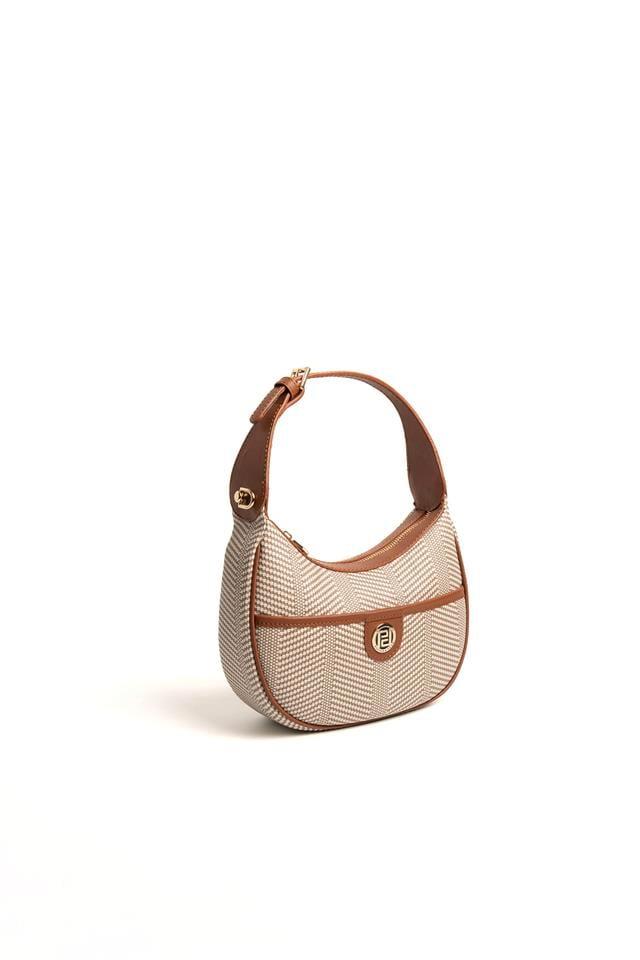 Silver & Polo SP1194 Kadın Omuz Çantası Hasır Bej-Taba