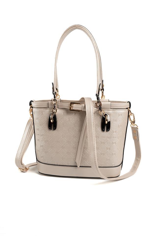 Silver Polo Bej - S.Bej Logolu Kadın El Çantası SP1155