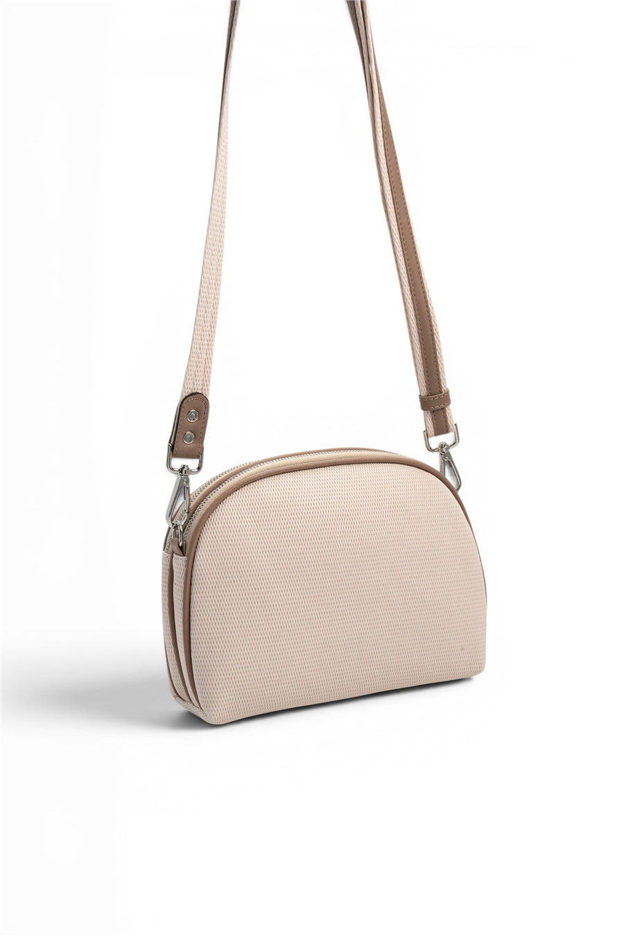 Silver & Polo SP765 Kadın Çapraz Çanta Petek Bej-Latte