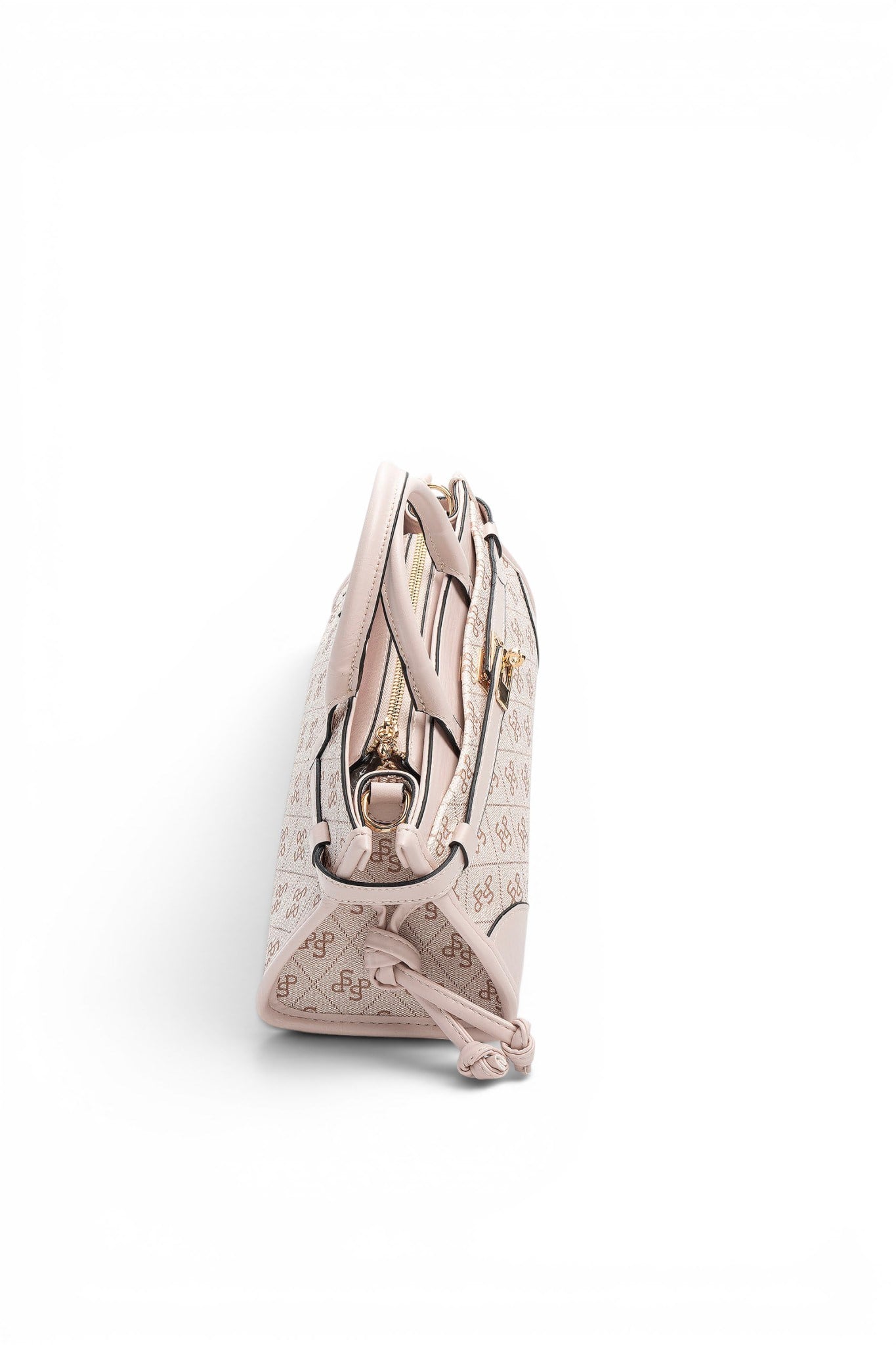 Silver Polo Pembe - Pudra Monogram Kadın El Çantası SP1260