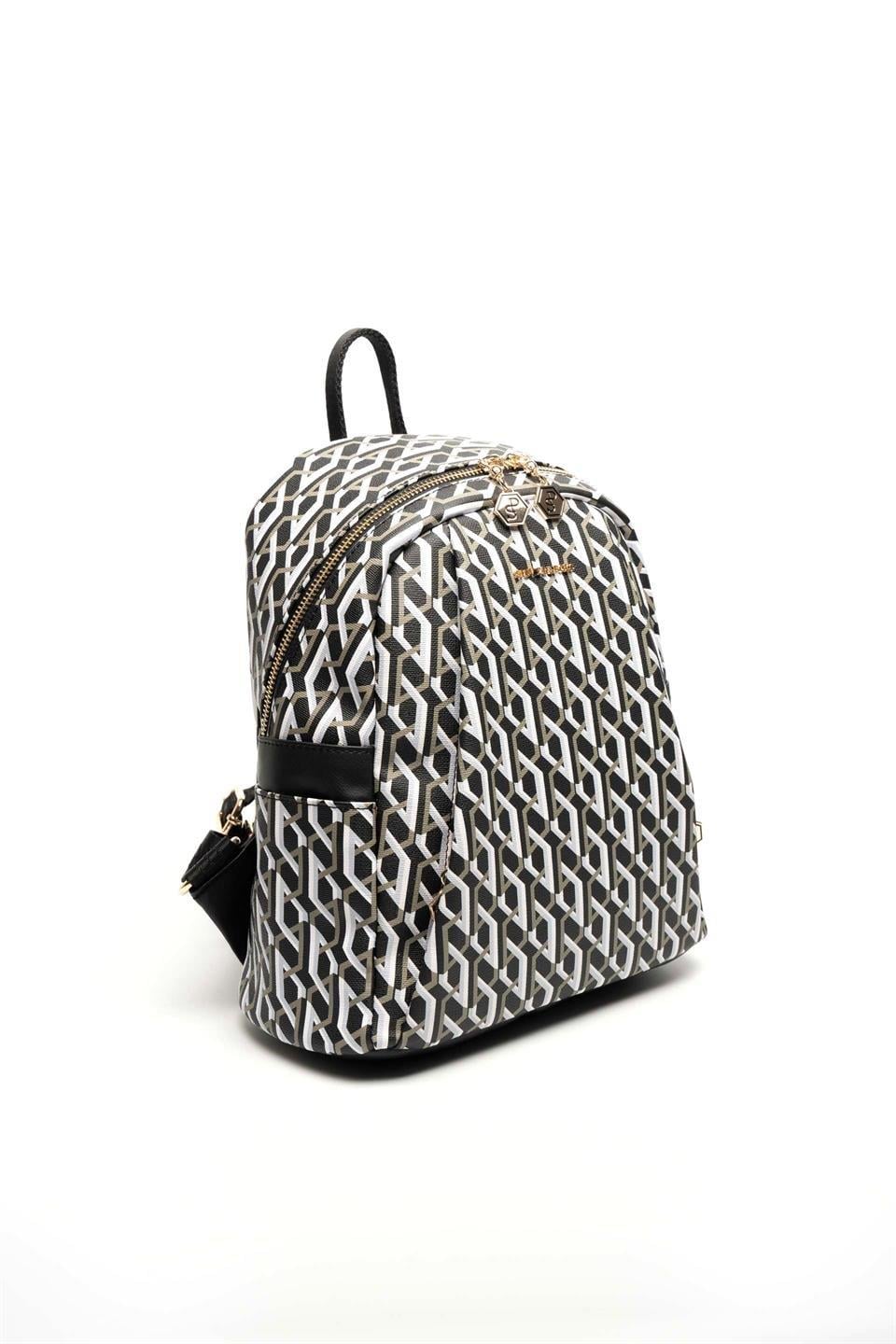 Silver & Polo SP926 Kadın Sırt Çantası Ekose Siyah