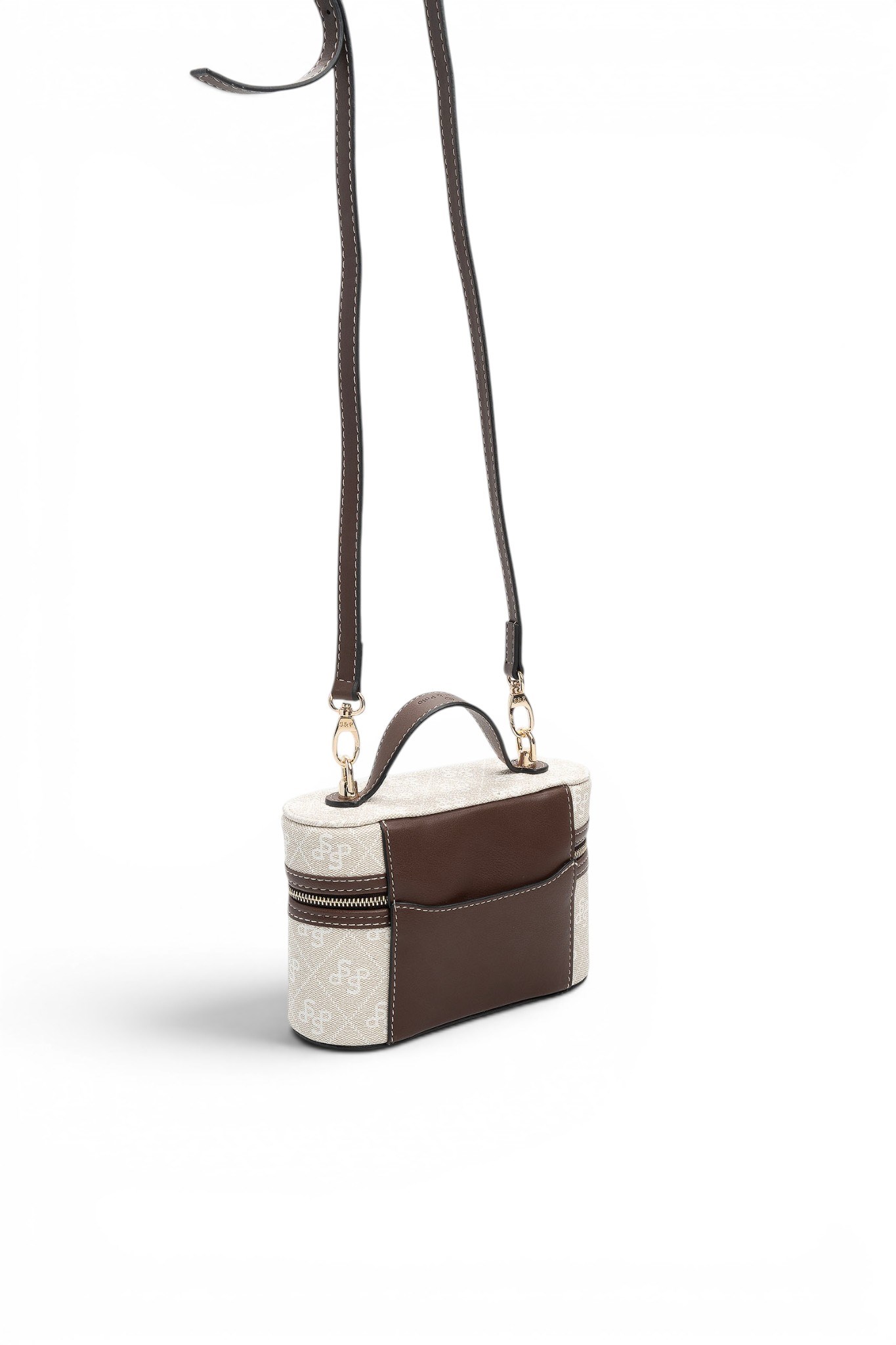 Silver Polo Taş - Kahve Monogram Kadın El Çantası SP1195
