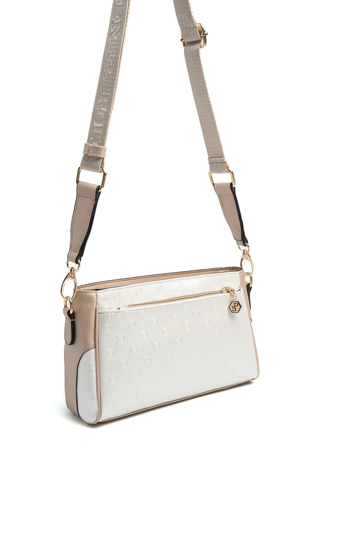 Silver & Polo SP1273 Kadın Çapraz Çanta Logolu Sedef-S.Nut