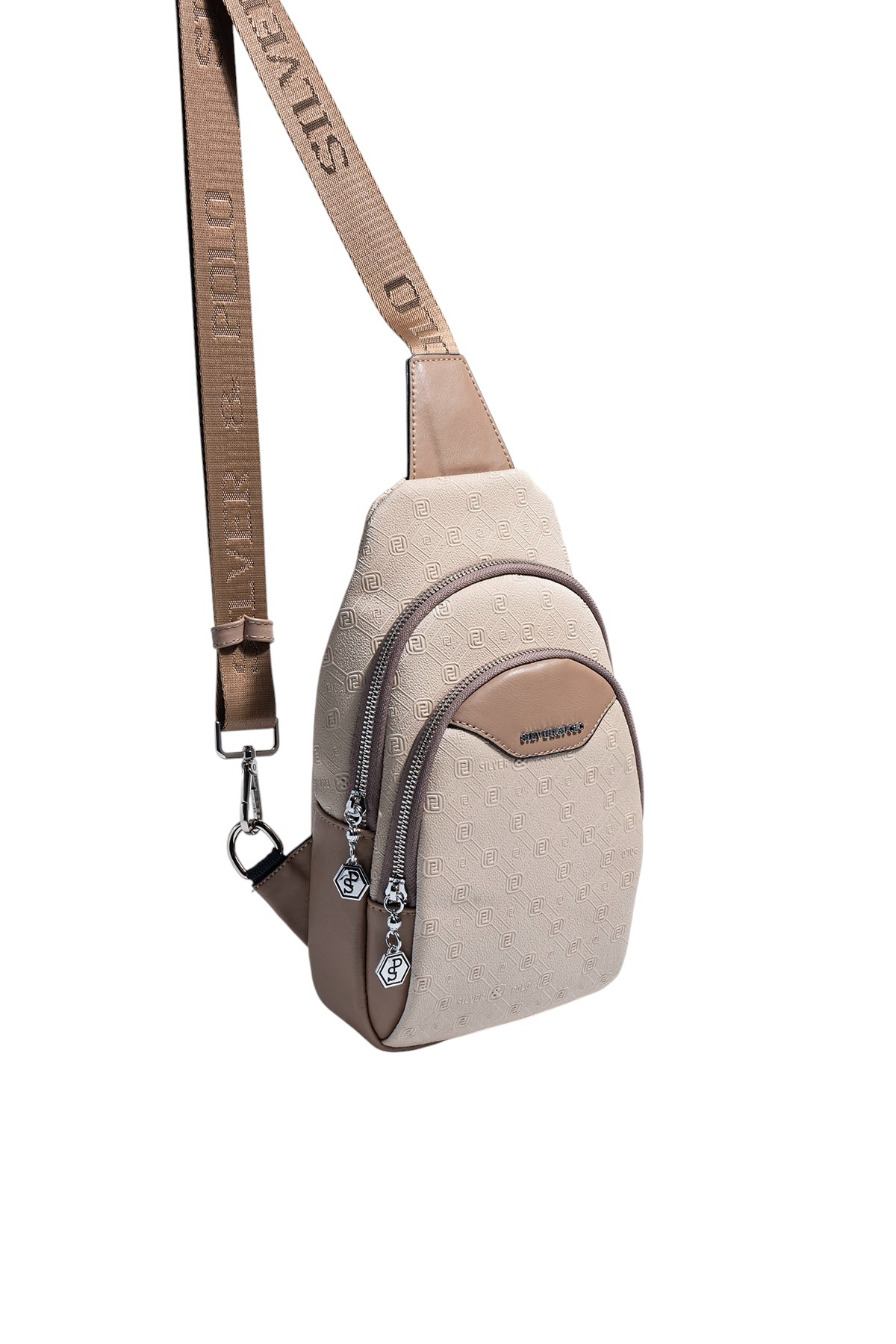 Silver & Polo SP959 Kadın Vücut Çantası Fashion Bej-Latte