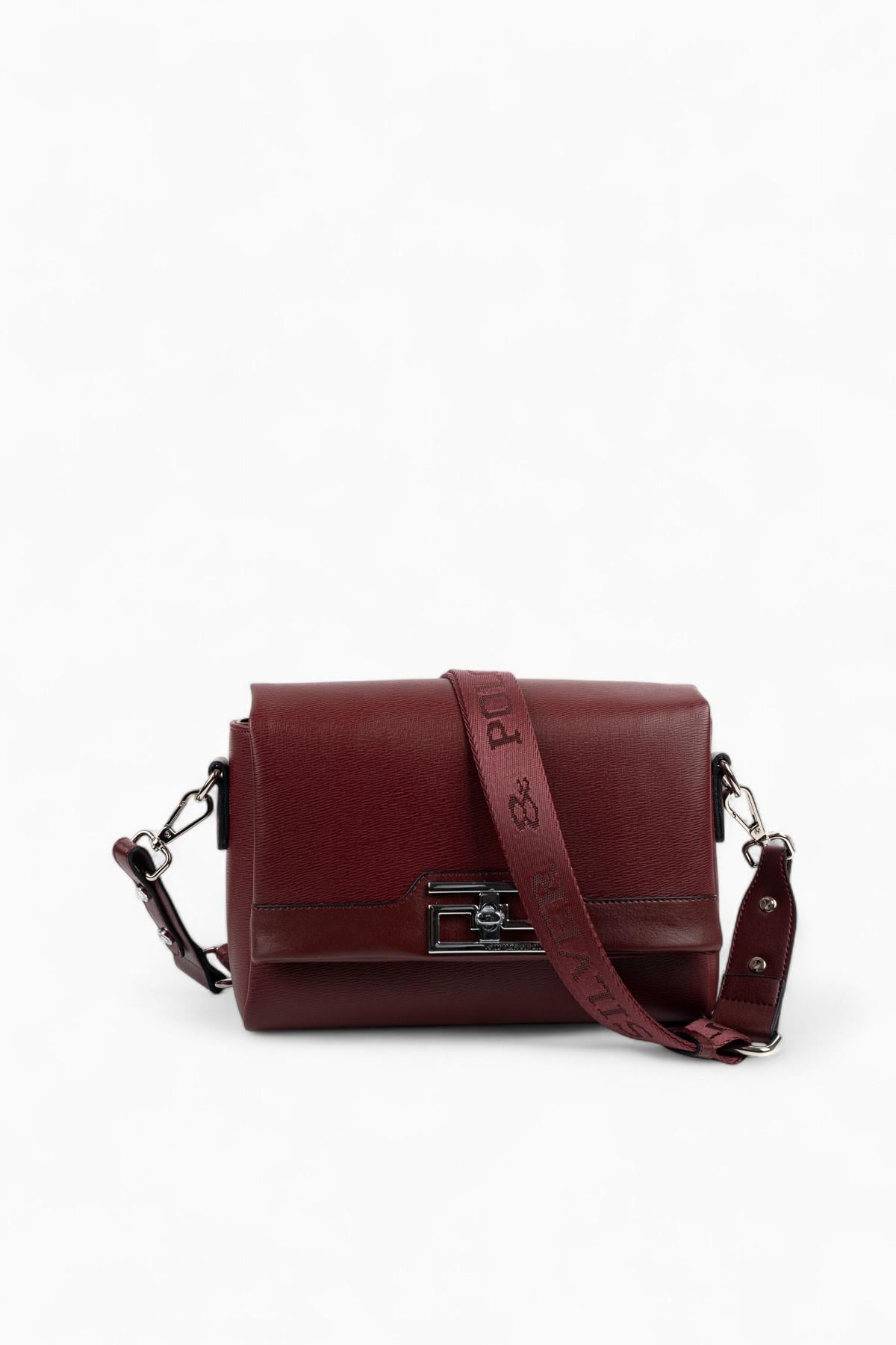 Silver & Polo SP1257 Kadın Çapraz Çanta Düz Bordo