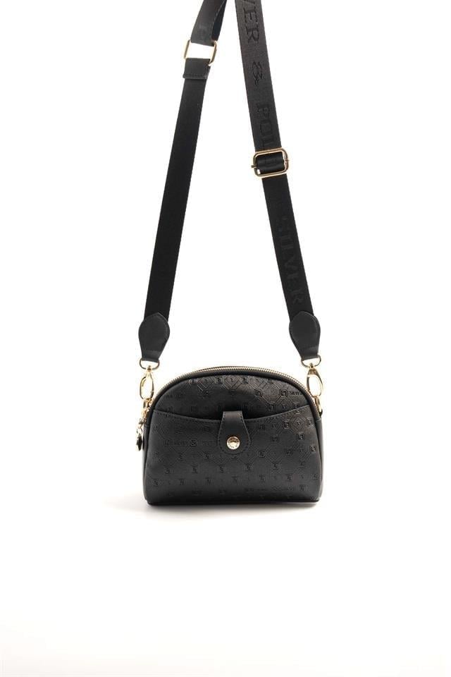 Silver & Polo SP1144 Kadın Çapraz Çanta Logolu Siyah