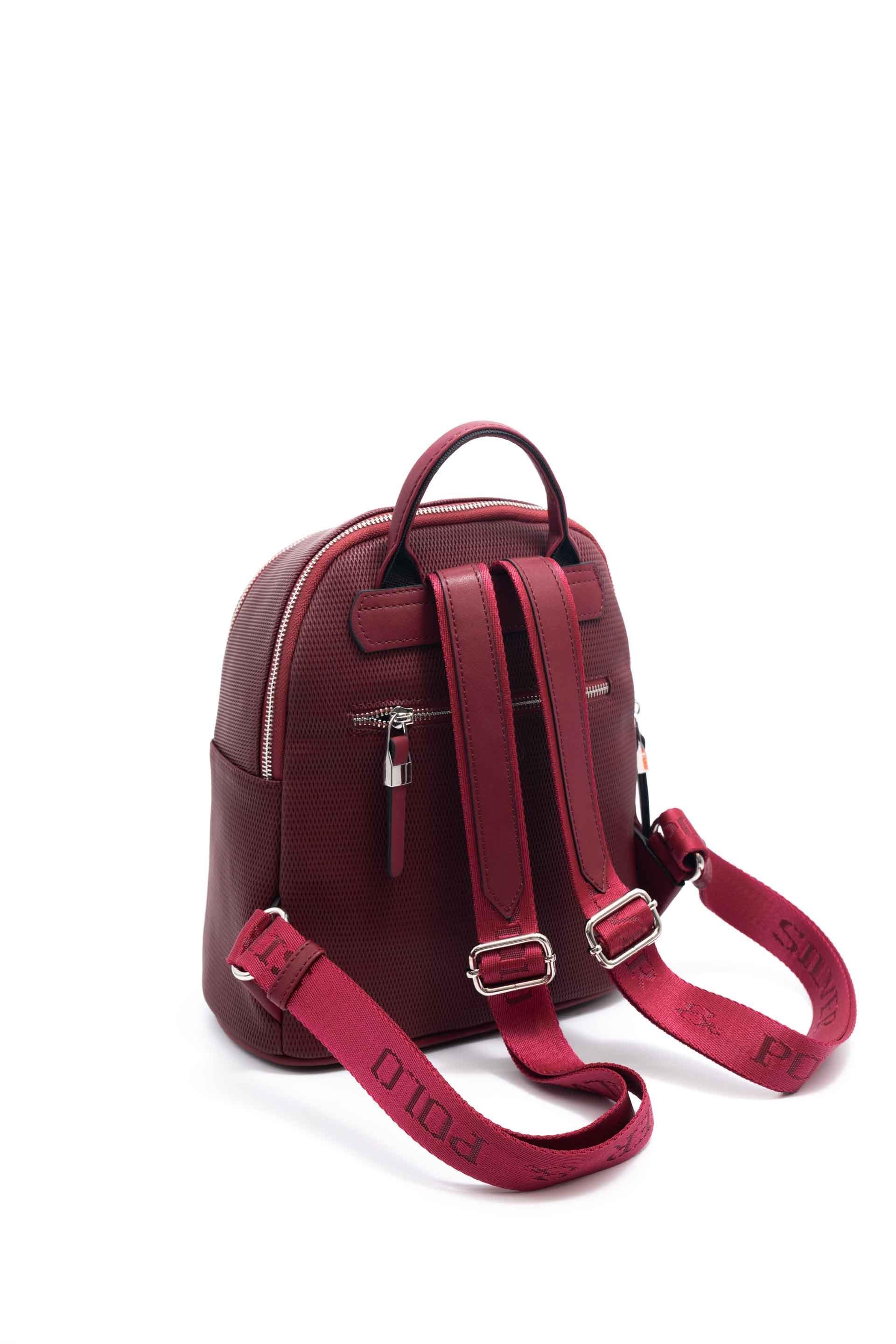 Silver Polo Bordo - Bordo Petek Kadın Sırt Çantası SP901