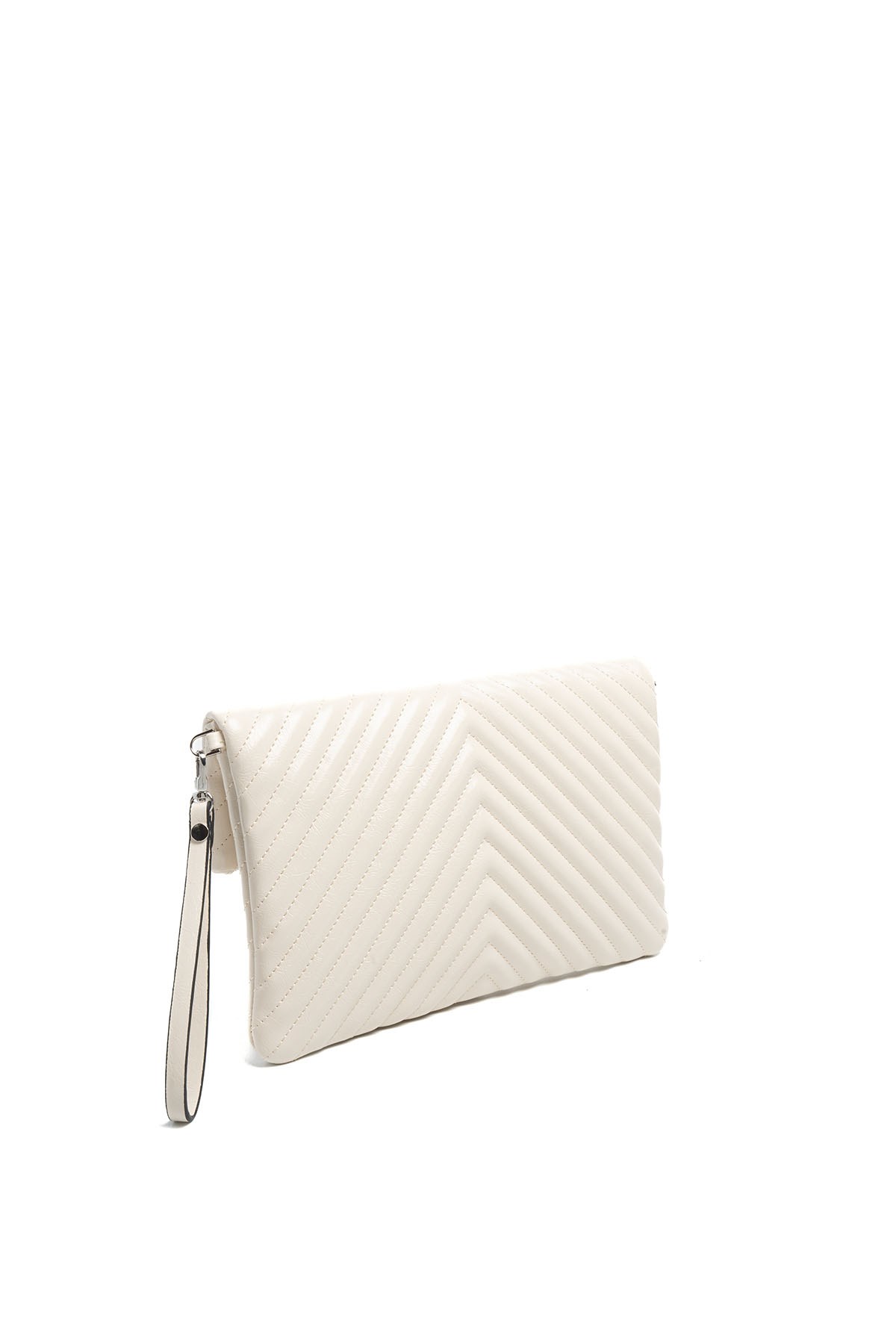 Silver Polo SP1134 Kadın Portföy & Clutch Crash Bej-Bej