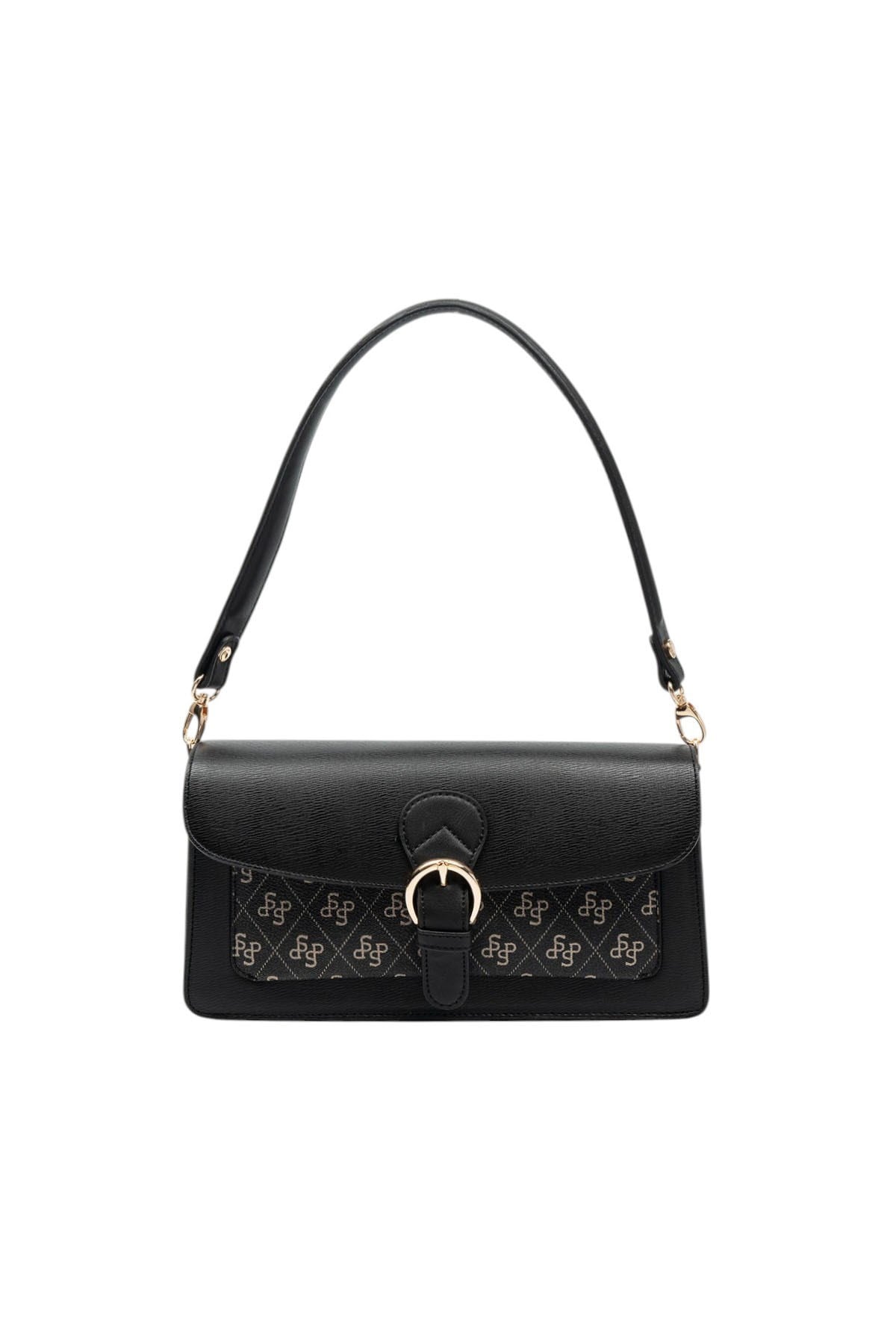 Silver & Polo SP1279 Kadın Çapraz Çanta Düz Siyah-M178 Füme-Siyah