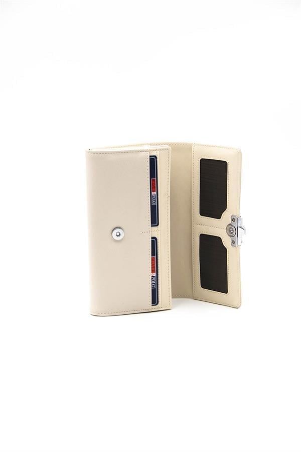 Silver & Polo SP979 Kadın Cüzdan & Kartlık Düz Bej