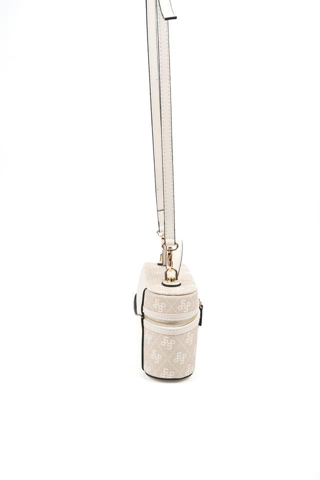 Silver Polo Taş - Kemik Monogram Kadın El Çantası SP1195