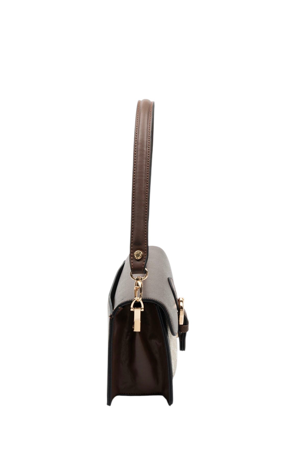 Silver & Polo SP1279 Kadın Çapraz Çanta Düz Kahve-M178 Taş-Kahve