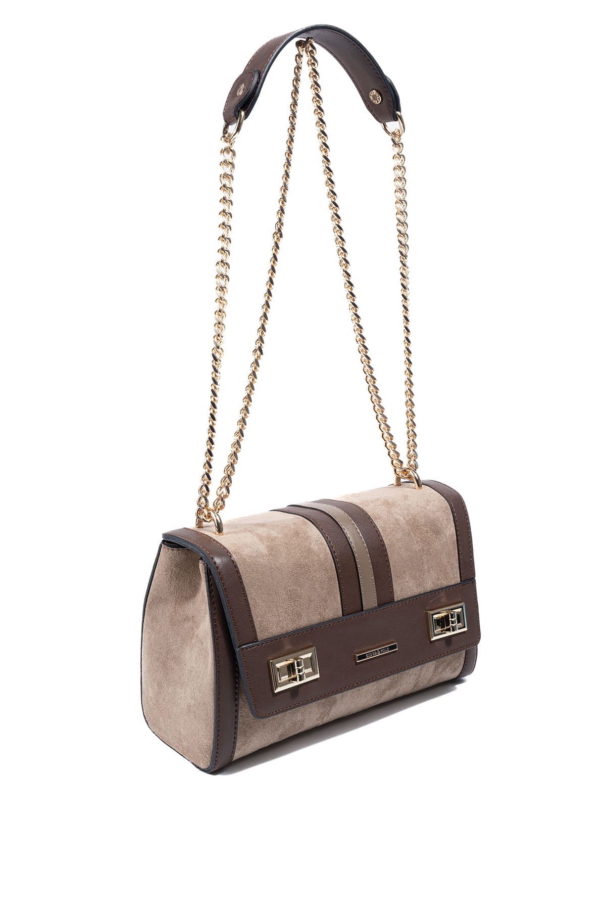 Silver & Polo SP1139 Kadın Çapraz Çanta Süet Vizon-Kahve