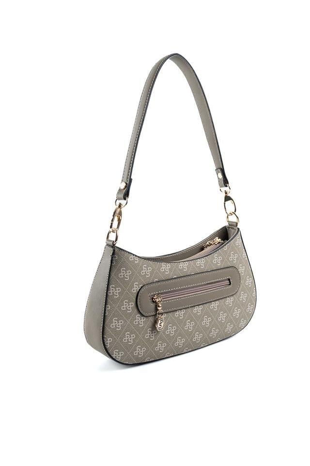 Silver & Polo SP1251 Kadın Omuz Çantası Monogram Y.Yeşil