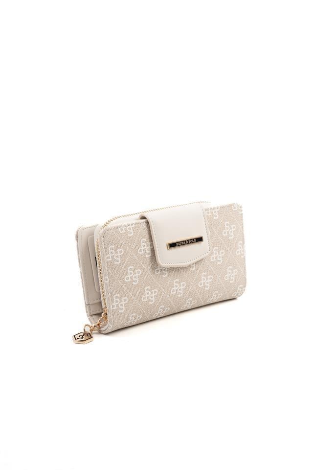 Silver & Polo SP1202 Kadın Cüzdan & Kartlık Monogram Taş-Kemik