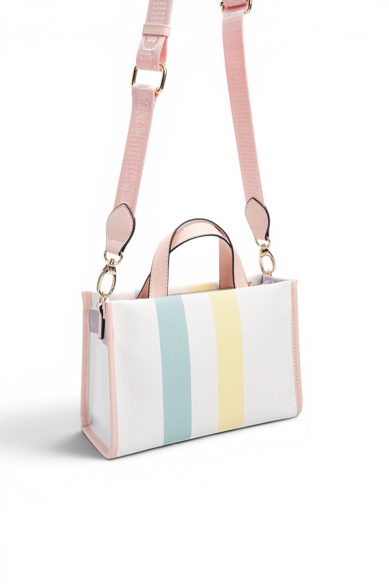 Silver Polo Lila - Pembe Ekose Kadın El Çantası SP1271
