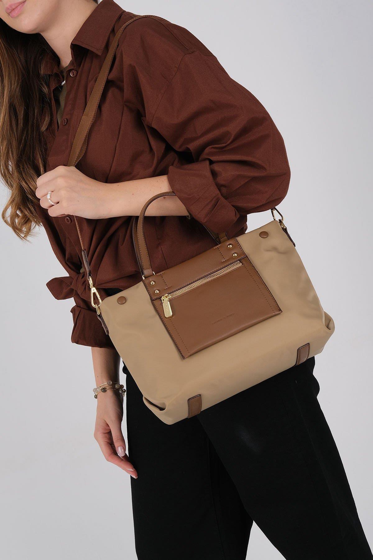 1213 Kadın El Çantası  Vizon-Camel