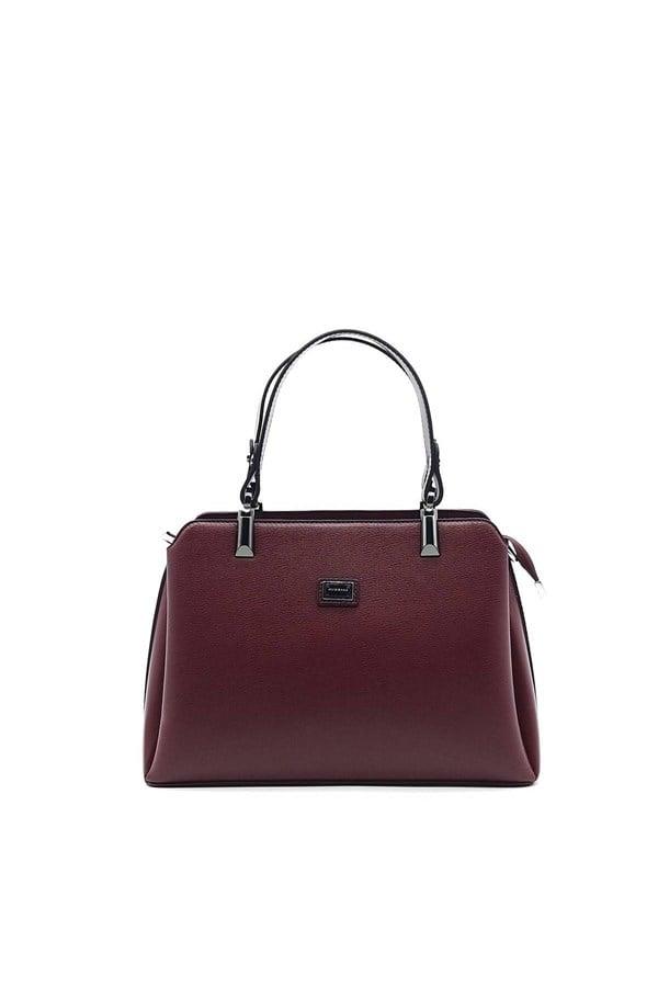 Silver & Polo SP972 Kadın El Çantası Düz Bordo