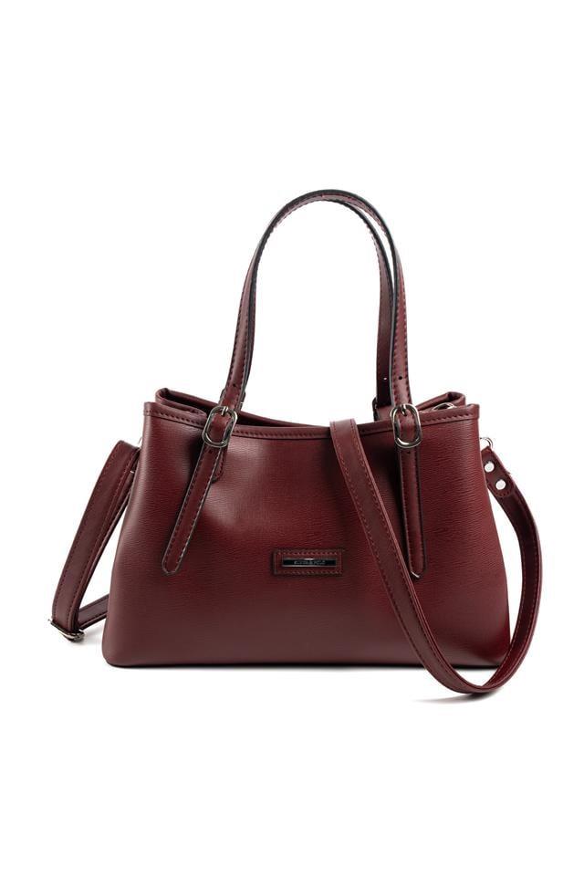 Silver Polo SP1252 Kadın El Çantası Düz Bordo-Bordo