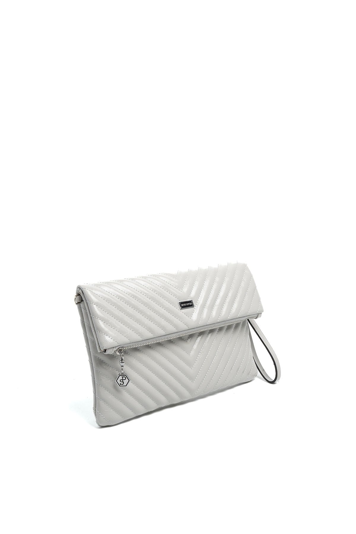 Silver Polo SP1134 Kadın Portföy & Clutch Crash Gri-Gri