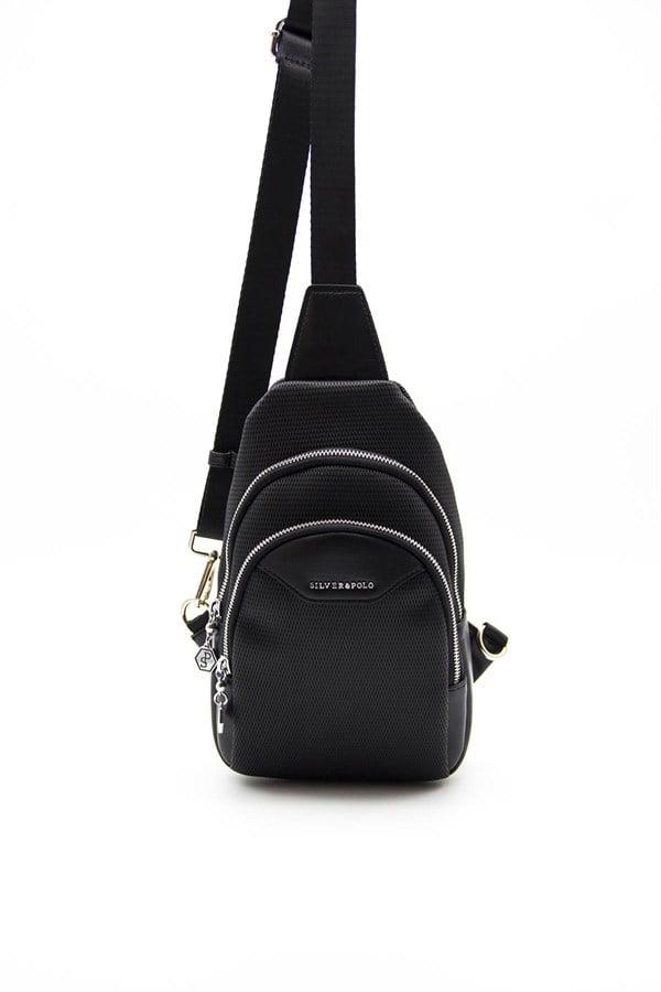 Silver & Polo SP959 Kadın Vücut Çantası Petek Siyah