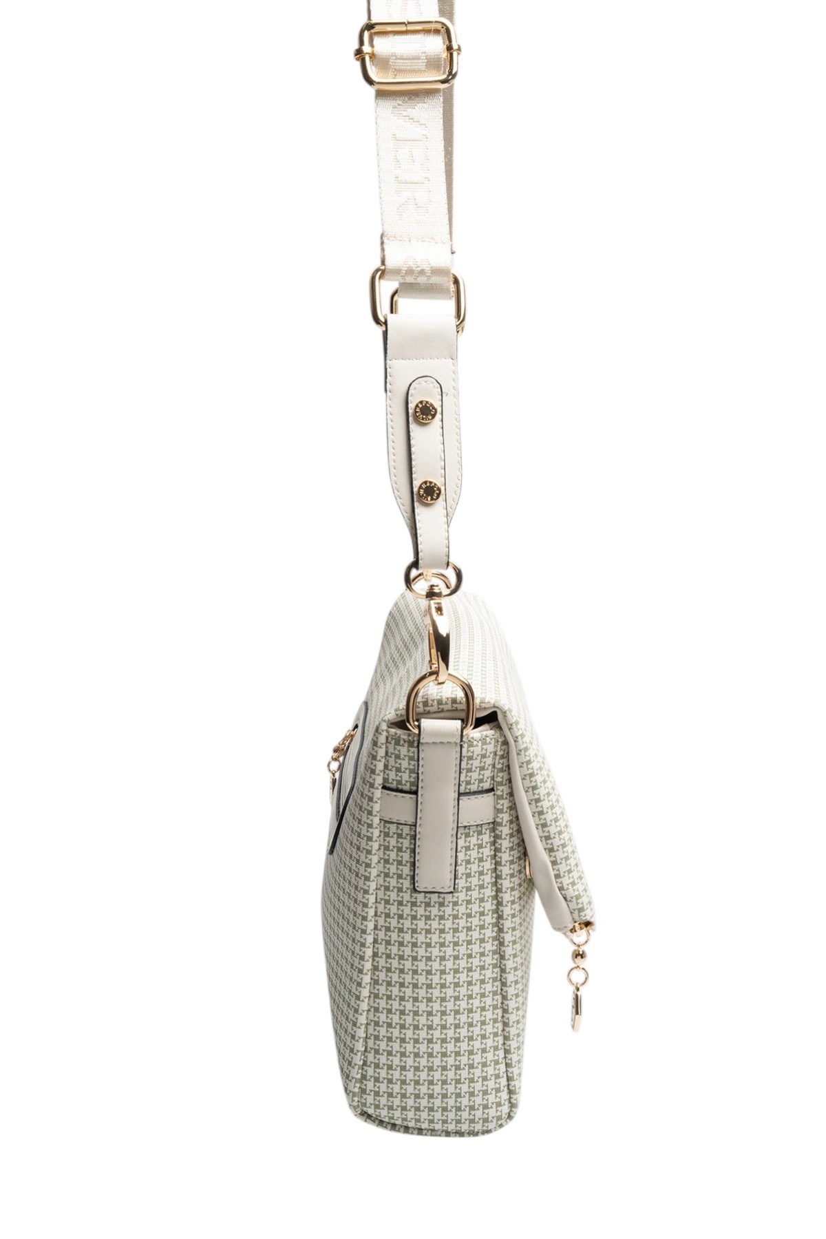 Silver & Polo SP963 Kadın Çapraz Çanta King Desen Yeşil-Kemik