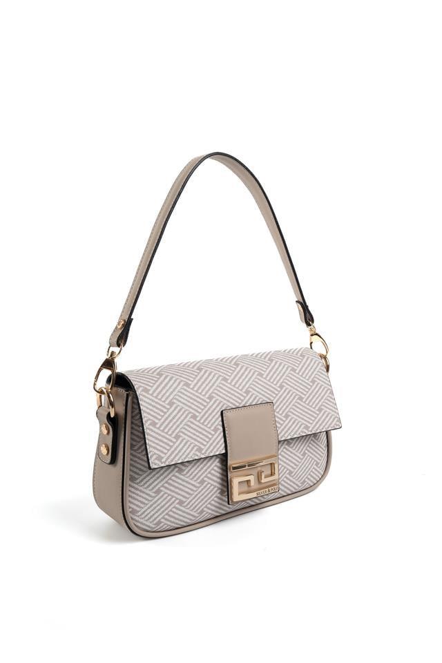 Silver & Polo SP1179 Kadın Omuz Çantası Ç.Örgü Bej-Kum