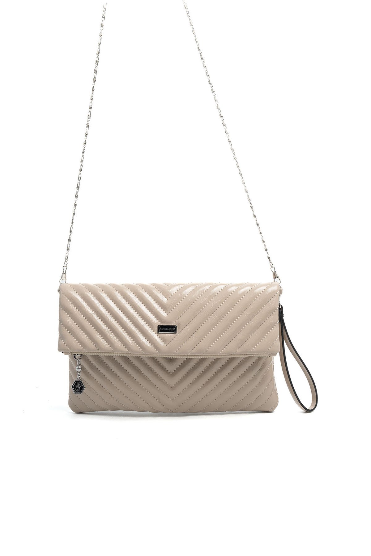 Silver Polo Vizon - Vizon Kapitone V Kadın Portföy ve Clutch El Çantası SP1134